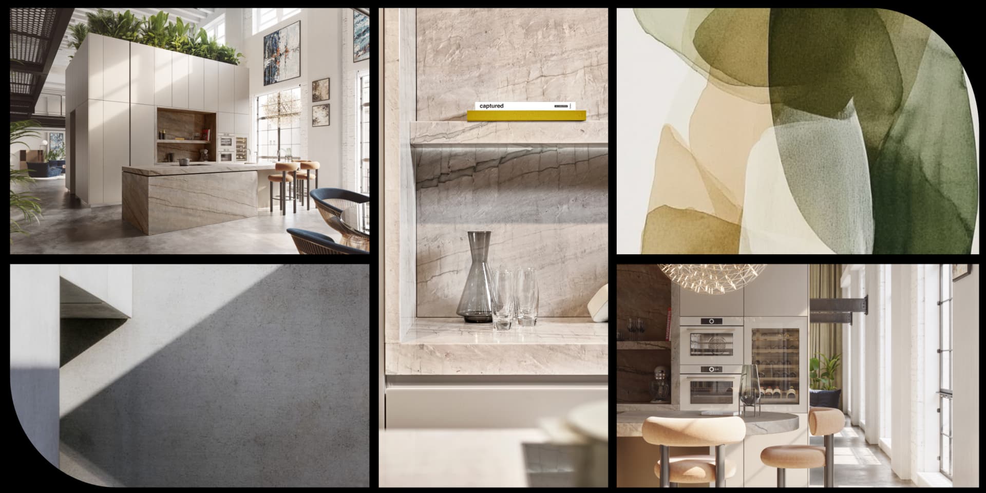 Grijze keuken moodboard