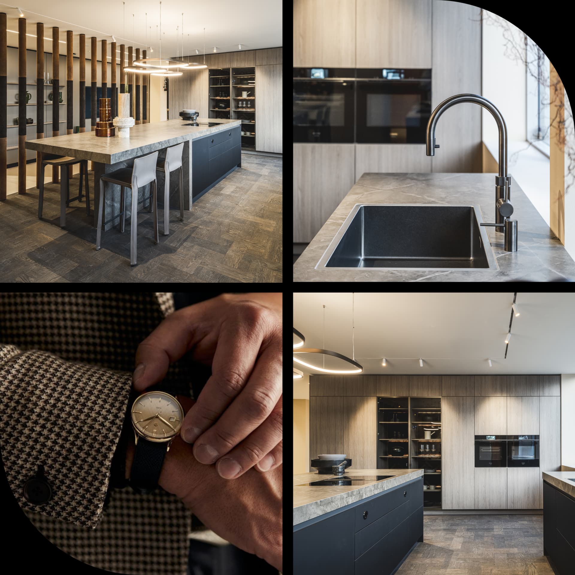 Houten eilandkeuken Barletti