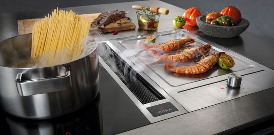cooking pasta shrimps