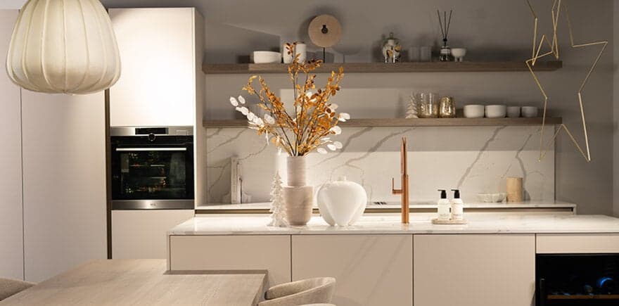 keuken in kerstsfeer