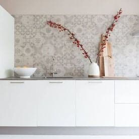 white kitchen decorative Tegels