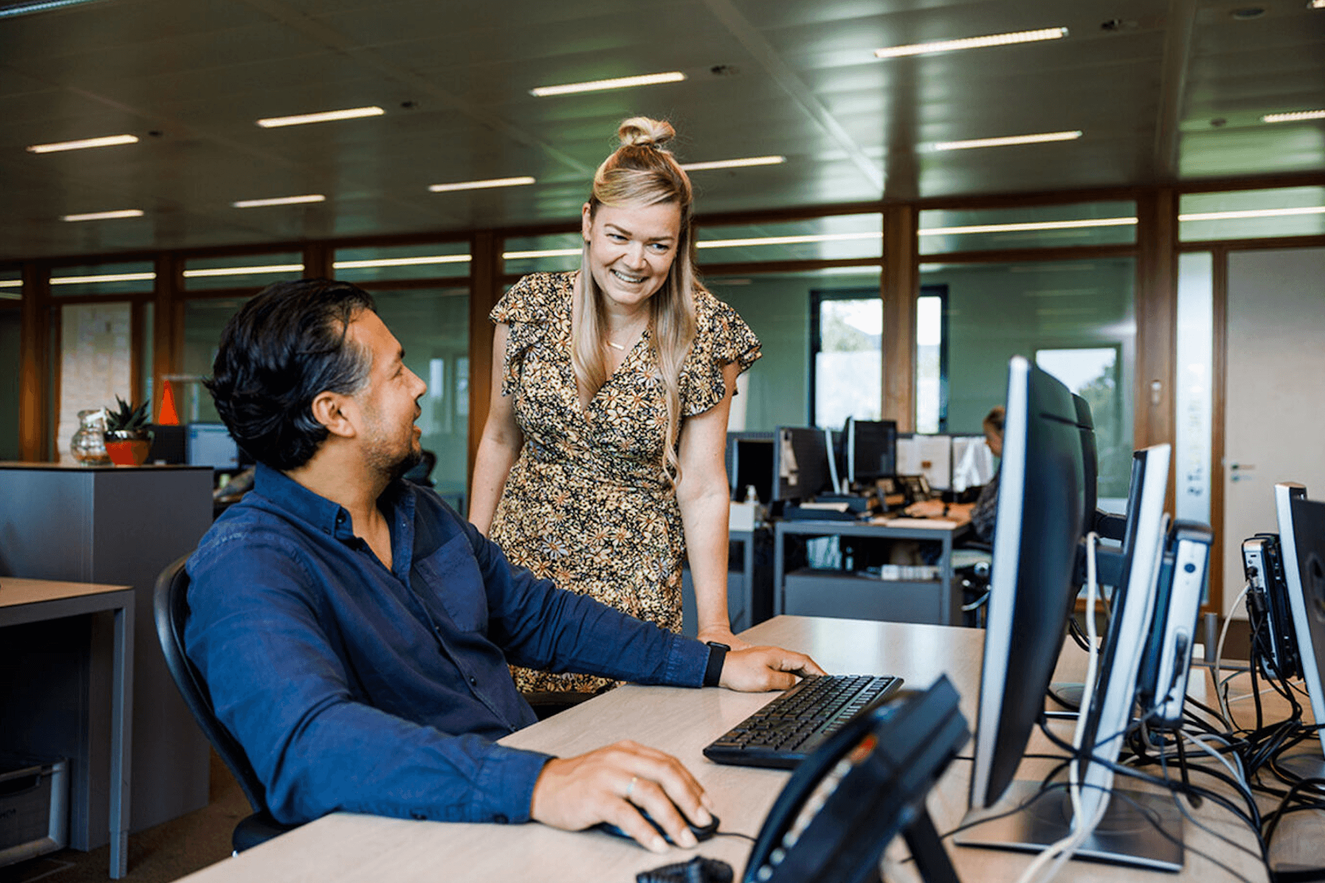 two colleagues at office