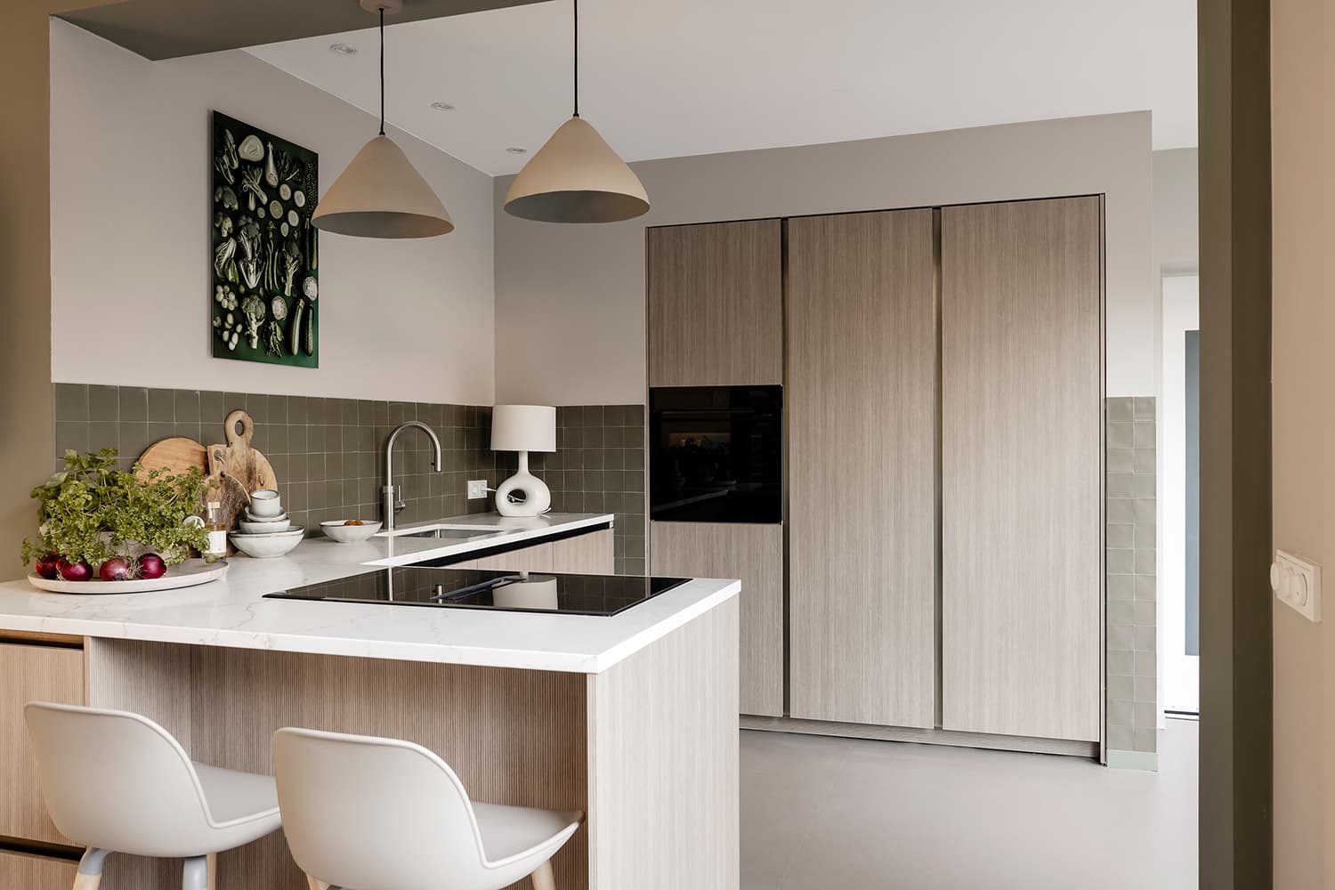 Scandinavische open leefkeuken