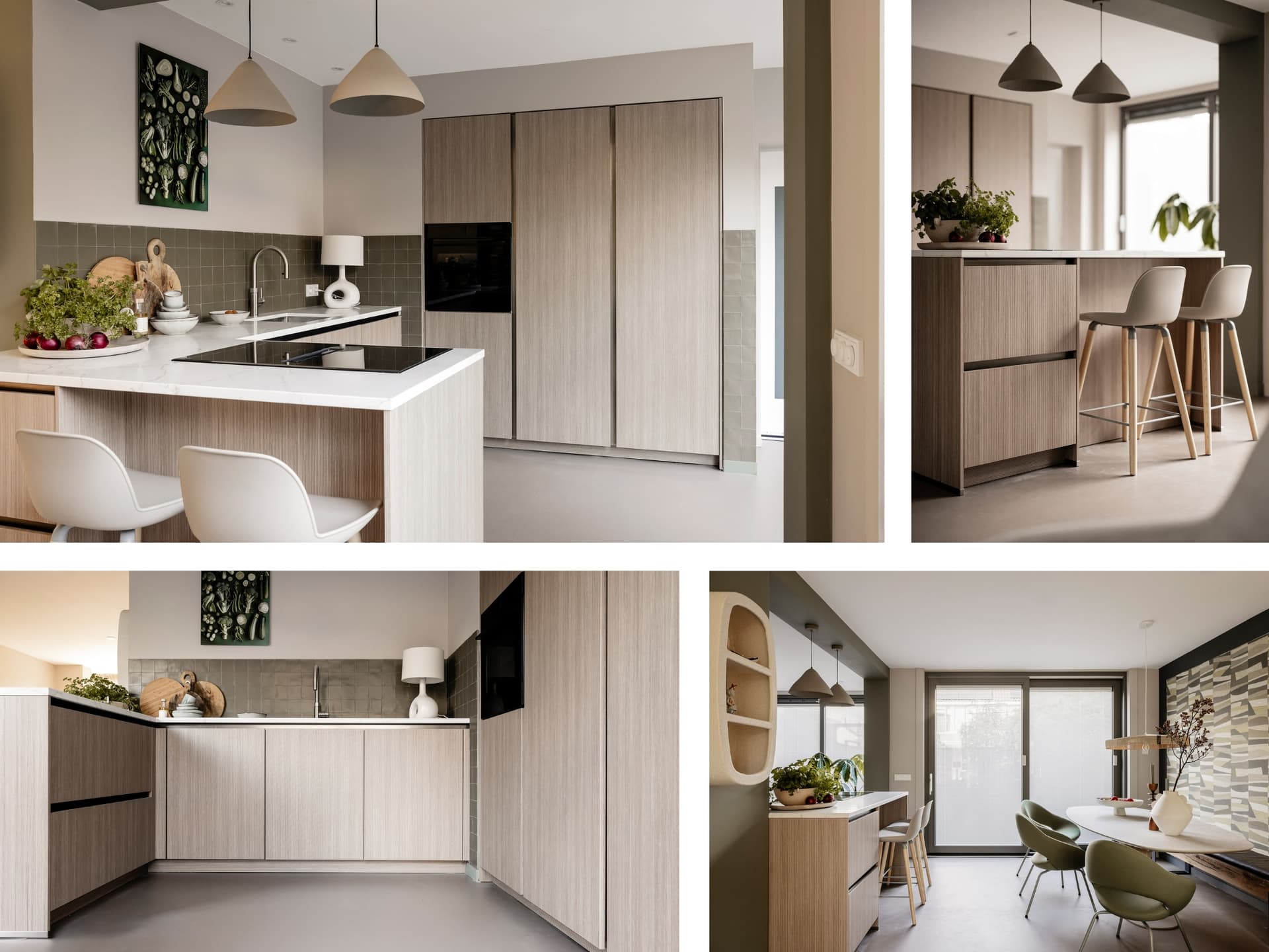 Beige U-keuken