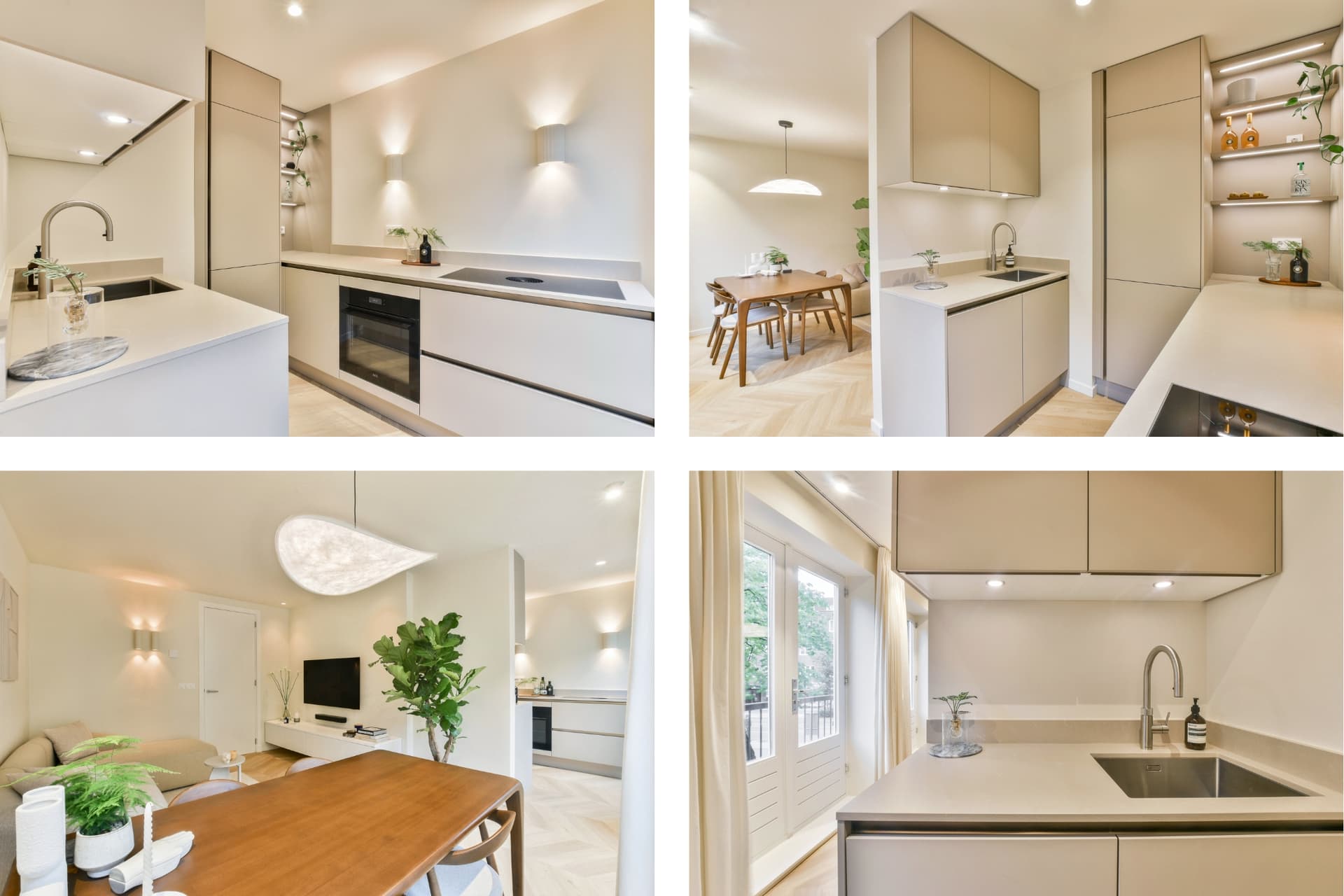 Beige U-keuken