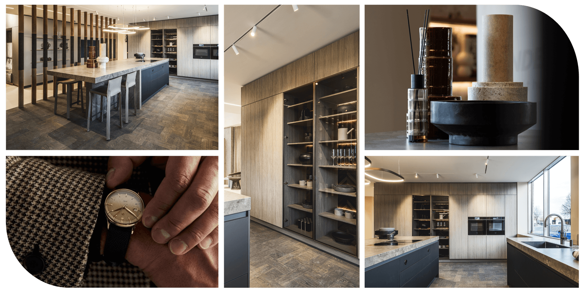 Houten eilandkeuken Barletti