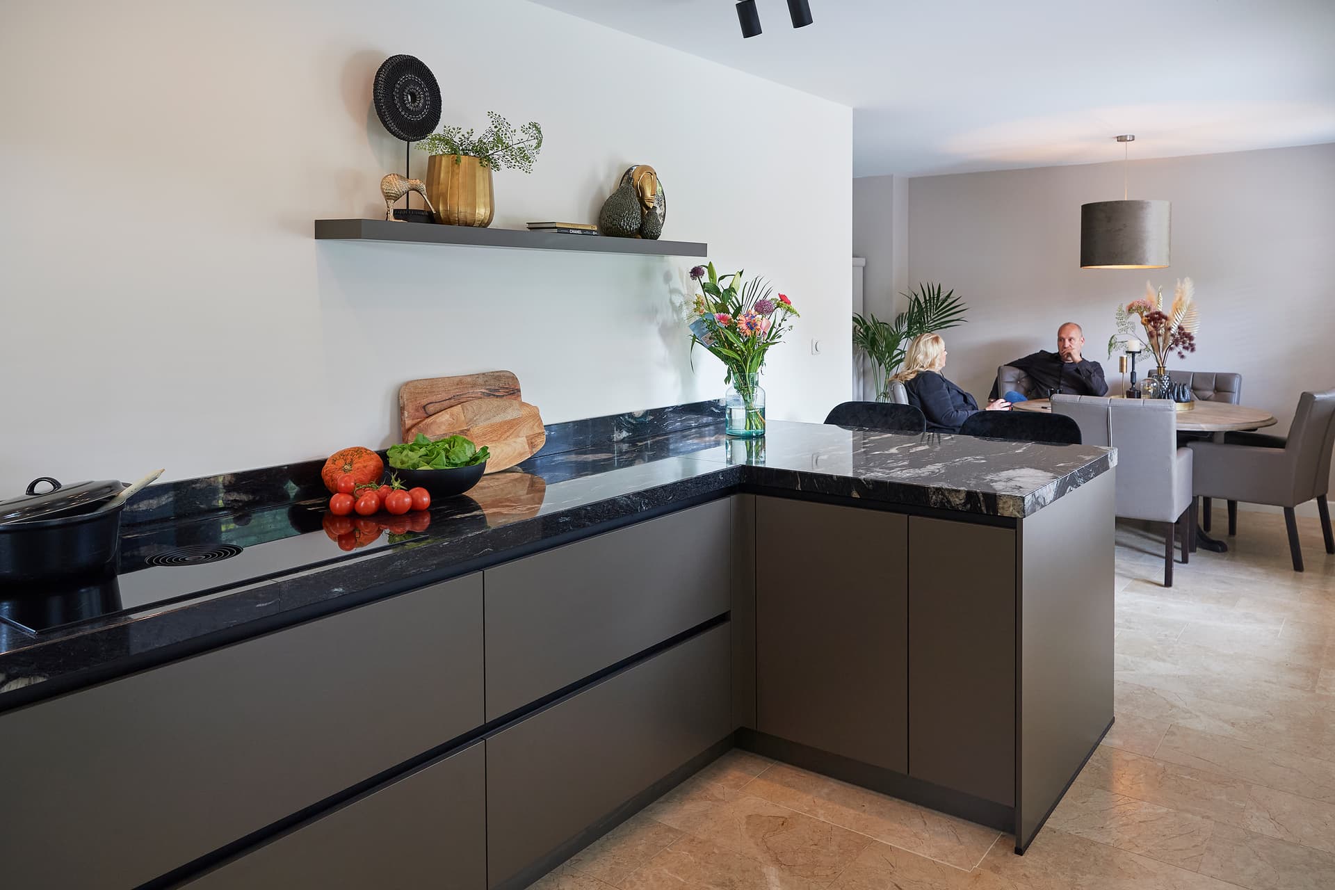 Keuken met schiereiland