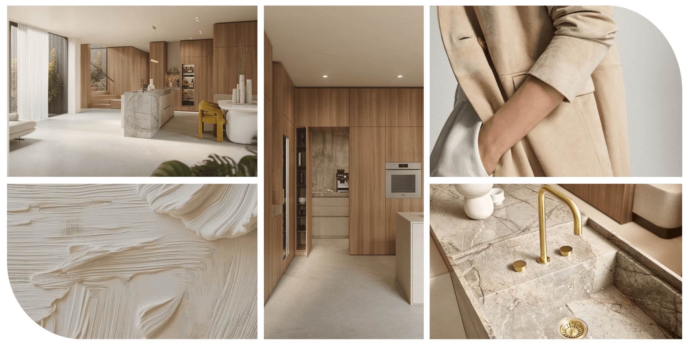 Notenhouten Barletti keuken met eiland