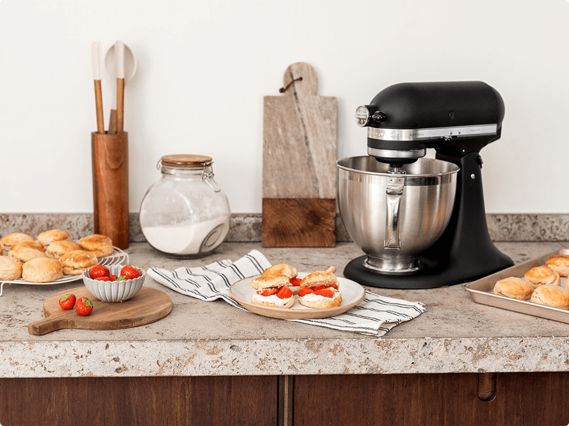 keuken-accessoires.png Borrelhapjes op werkblad in keuken