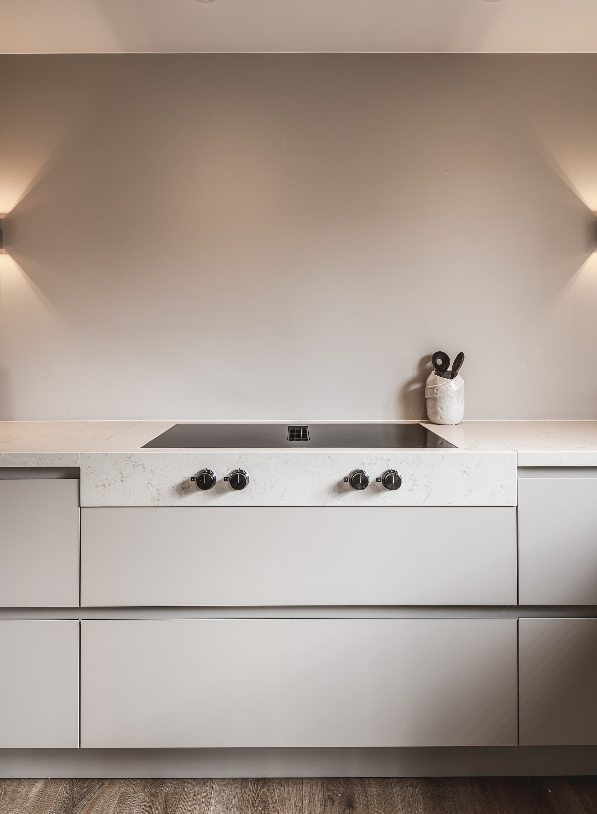 Beige-keuken-met-beige-werkblad.jpg Beige Barletti hoekkeuken