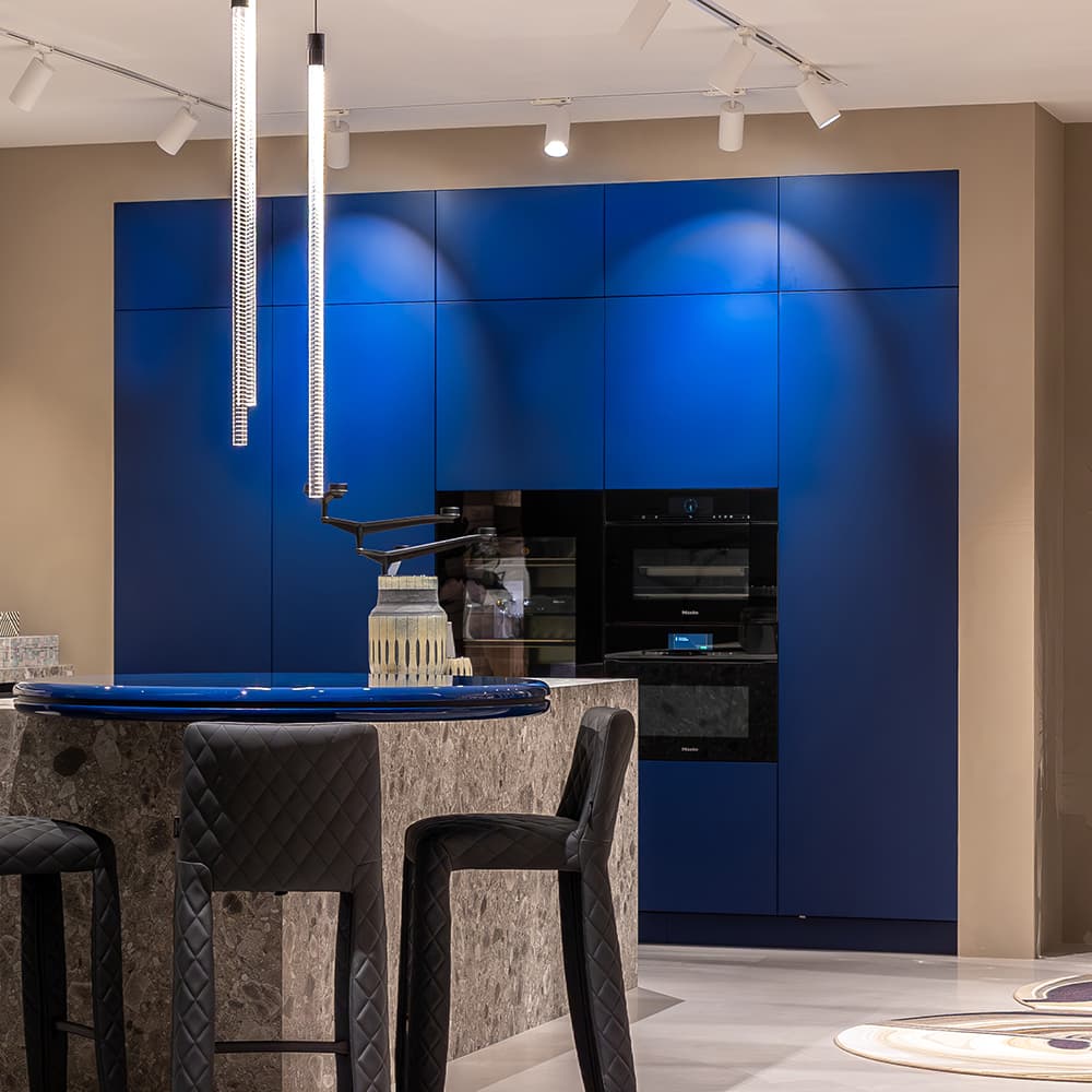 Barletti blauwe open keuken